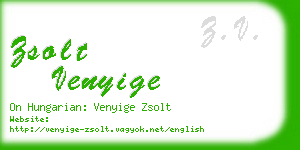 zsolt venyige business card